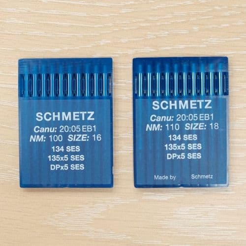 Schmetz Light Ballpoint SES 16/100 & 18/110 Needles (Pack of 2 x 10 Needles)