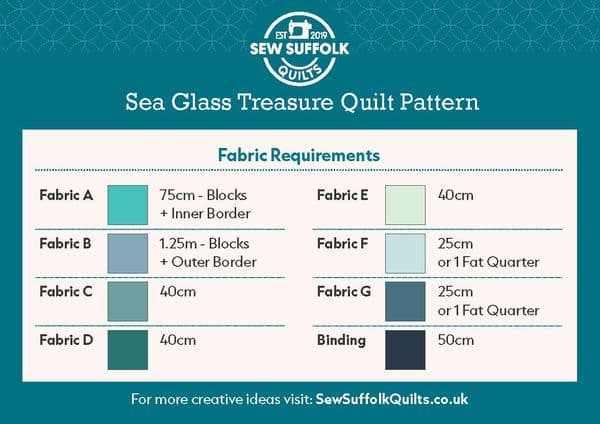 Sea Glass Treasure Quilt Pattern