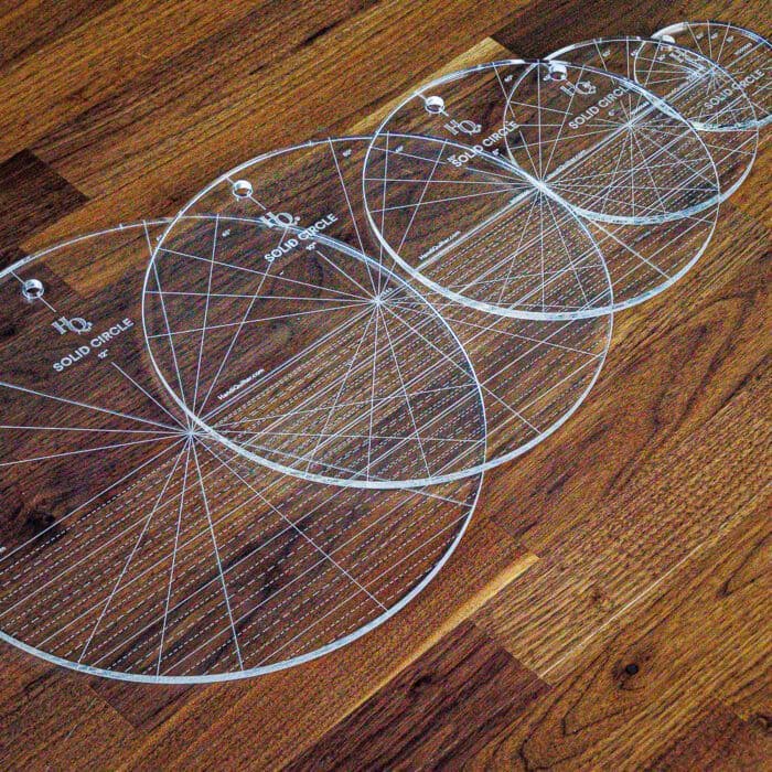 Solid Circle Ruler Set of 5