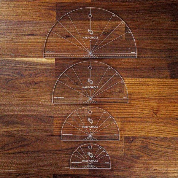 Solid Half Circle Ruler Set (of 4)
