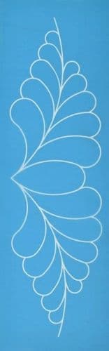 Sweeping Feather Border Stencil