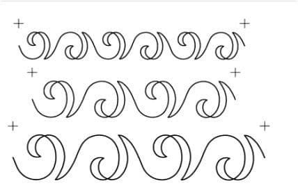Swirl Sashing Border Stencil