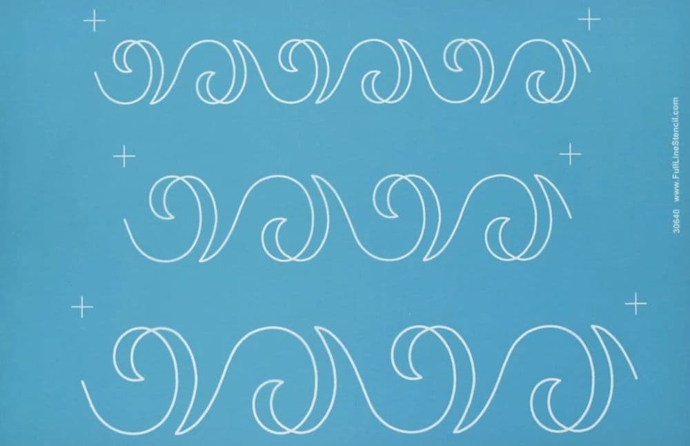 Swirl Sashing Border Stencil