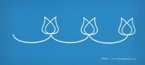 Tulip Border Stencil