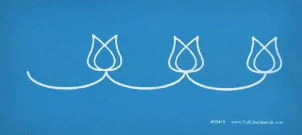 Tulip Border Stencil