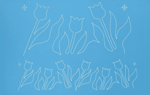 Tulip Garden Stencil