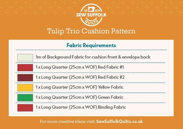 Tulip Trio Cushion Pattern