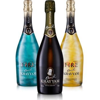 Omar Khayyam's Legend, Fire Sky & Fire Volcano Premium Sparkling Wine With Visual Effects Value Pack