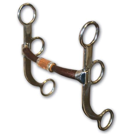 Mors Bob Avila German Silver Cavalry S Shank Avec Port Medium Roller - Professionals Choice