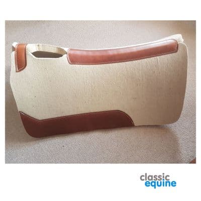 Contoured Western Felt Saddle Pad - 3/4 inch / Cream