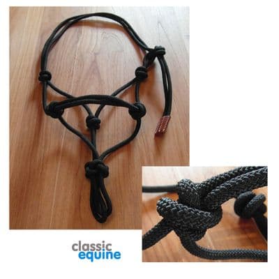 Natural Horsemanship Rope Halter - Black