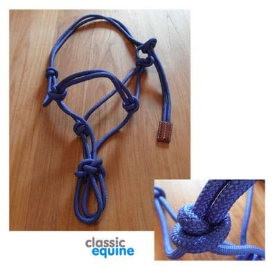 Natural Horsemanship Rope Halter - Royal Blue