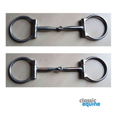 Snaffle Bit - Brushed Stainless Steel with Copper Inlay 5 1/2 inch