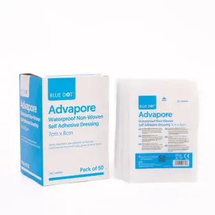 Advapore Waterproof Self Adherent Dressing 7cm x 8cm Pack 50