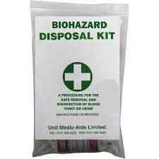 Biohazard Body Fluid Kit 1 Application - Grip Bag