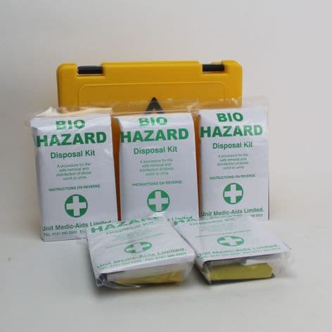 Biohazard Body Fluid Kit 5 Application - Yellow Biohazard Box
