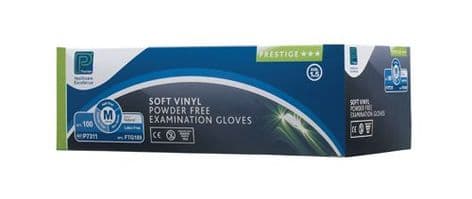 Soft Vinyl Latex & Powder Free Gloves Size Medium Box 100