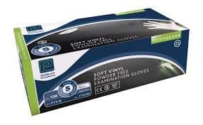Soft Vinyl Powder Free Gloves Size Medium Box 100