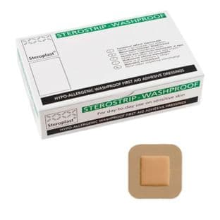 Washproof Plasters 4cm x 4cm (Steroplast) Pack 50