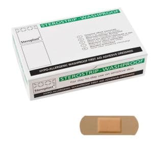Washproof Plasters 6cm x 2cm (Steroplast) Pack 100