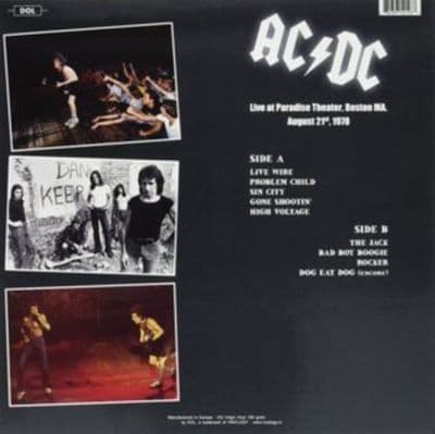 AC/DC Live At Paradise Theater, Boston MA. August 21st 1978