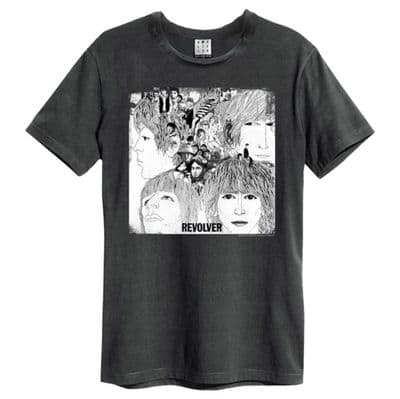 Beatles Revolver Amplified Large Vintage Charcoal T Shirt
