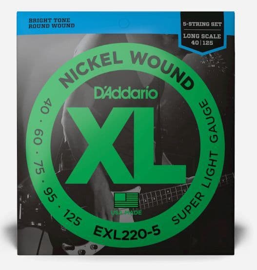 D'Addario EXL220-5 5 String Bass Set