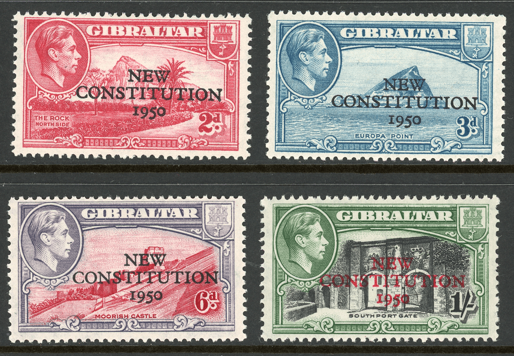 Gibraltar stamp 1950 SG140/143 Inauguration of Legislative Council set of four m/mint