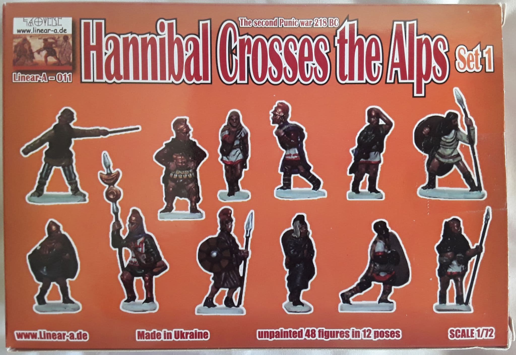 Linear-A 1/72 LIN011 Hannibal Crossing the Alps Infantry Set 1 Ancients