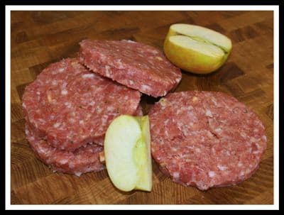 4 Pork & Apple Burgers