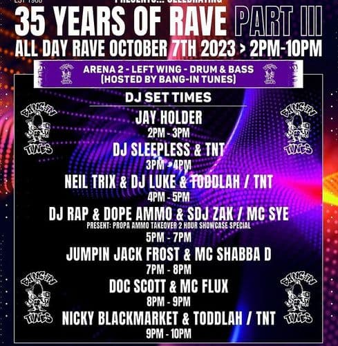 Amnesia House - 35 Years - Part 3 - Bang In Tunes DNB Room - USB