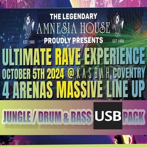 Amnesia House - Ultimate Rave Experience - Jungle / DNB Arena - USB