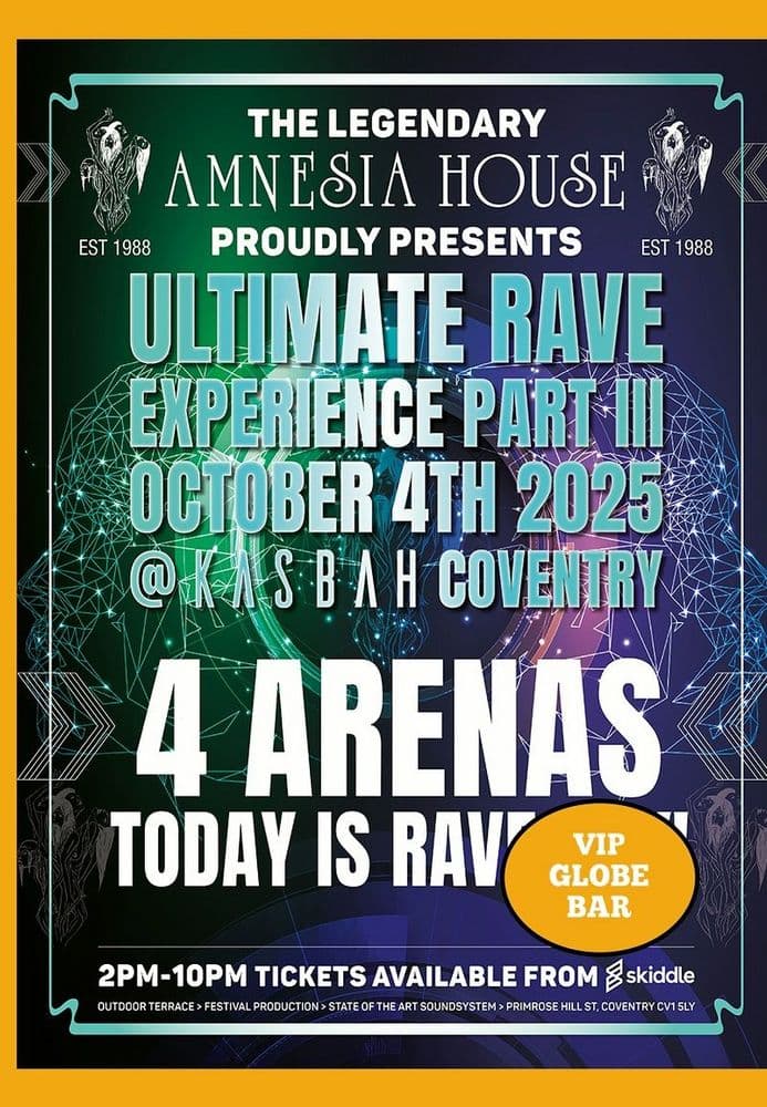 Amnesia House - Ultimate Rave Experience Part  3- 2025 - VIP -GLOBE BAR - CD Pack