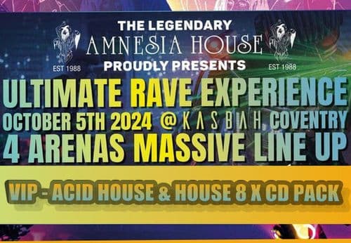 Amnesia House - Ultimate Rave Experience - VIP - Acid House & House Arena - CD Pack
