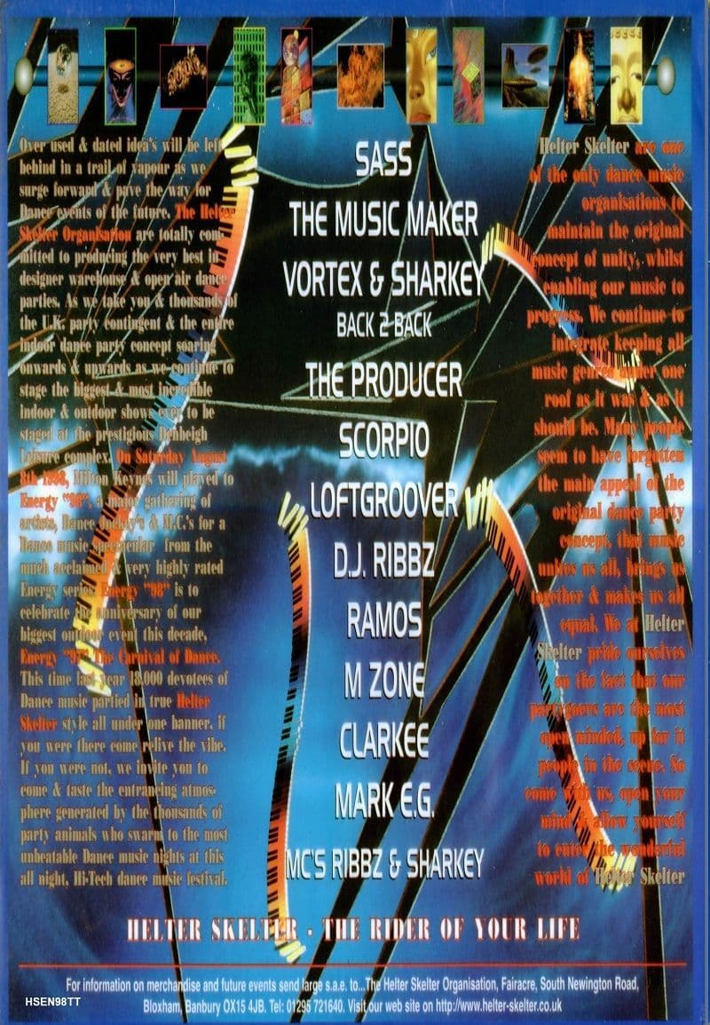 Helter Skelter - Energy 98 - Technodrome - 8 x CD Pack or USB