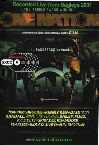 One Nation -  Back2back payback - Bagleys 2001
