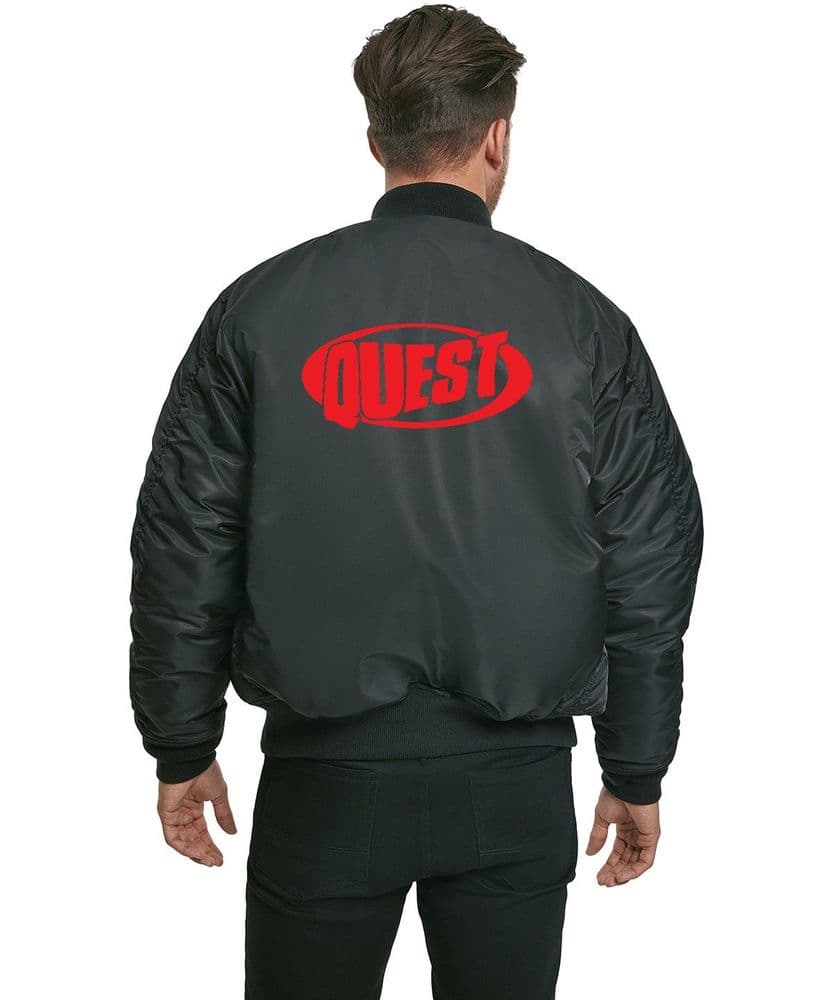 Quest - MA1 Bomber Jacket -  Swirl Logo - Embroidered