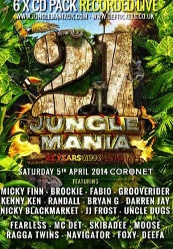 SJUNGLEMANIA "21 YEARJUNGLEMANIA - 21 YEARS (1993-2014) - 6 X CD PACK