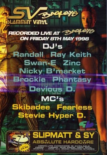 Slammin Vinyl - Bagleys - May 1998 - Happy Hardcore - Hardcore - CD Pack