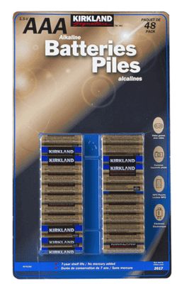 AAA Kirkland Multipack Alkaline Batteries (48 Pack)