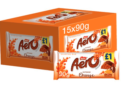 Aero Intense Orange Chocolate Sharing Bar 90g (Case of 15)