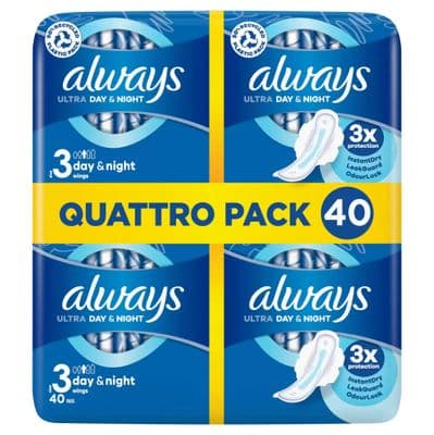 Always Ultra Heavy Sanitary Towels Size 3 Pack 40