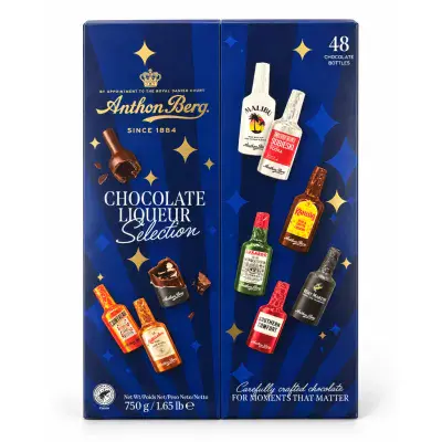 Anthon Berg Chocolate Liqueur Selection, 48 Chocolate Bottles, 750g