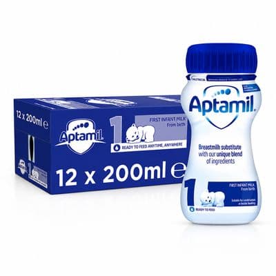 Aptamil Infant Milk Ready to Feed, 12 x 200ml