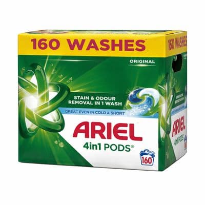 Ariel Original 4-in-1 Washing Pods, 160 Washes