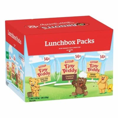 Arnott's Tiny Teddy Biscuits, 42 x 25g Packs