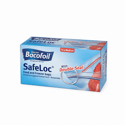 Bacofoil Safeloc Medium Food & Freezer Bags 76 Pack