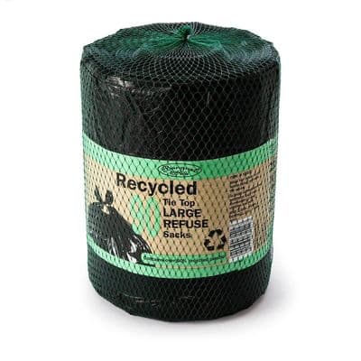Banquet Recycled Large Tie Top Refuse Sacks 110L, 90 Pack