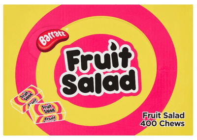 Barratt Fruit Salad Raspberry & Pineapple Chews, 400 Count