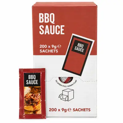 BBQ Sauce Sachets, 200 x 9g Catering Box